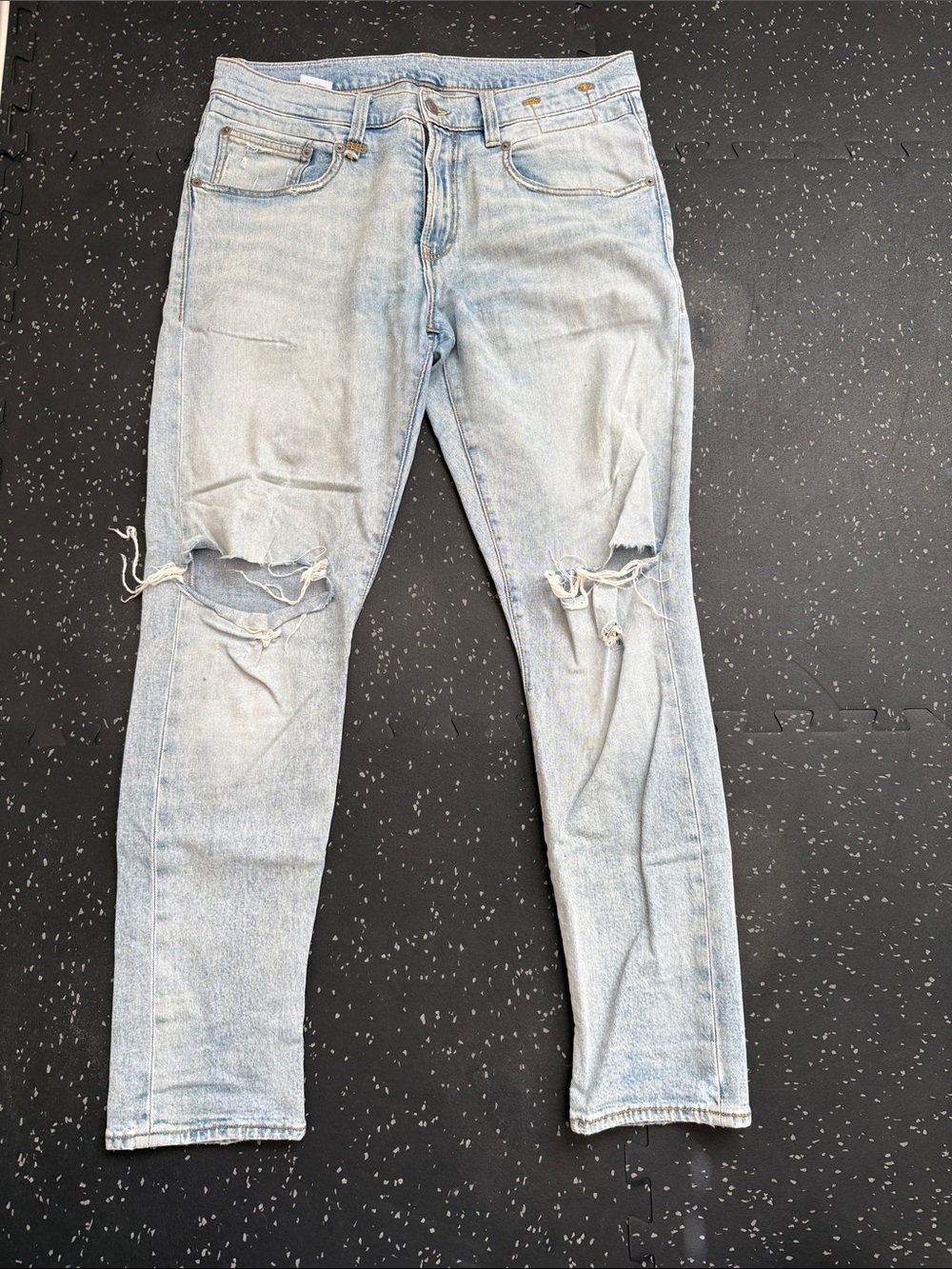 R13 Light Blue Distressed Men’s Jeans size 34